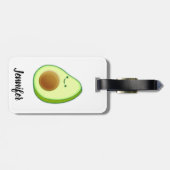 Niedlicher Avocado Zeichne Individuelle Name Gepäckanhänger (Rückseite horizontal)