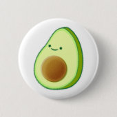 Niedlicher Avocado Zeichnend Button (Vorderseite)