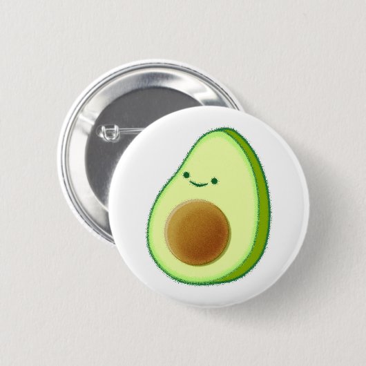 Niedlicher Avocado Zeichnend Button (Vorne & Hinten)