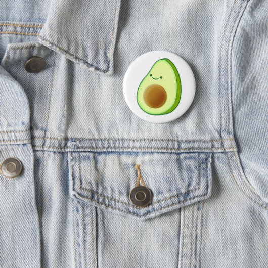 Niedlicher Avocado Zeichnend Button (Beispiel)