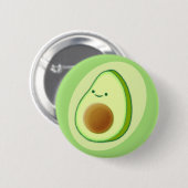 Niedlicher Avocado Zeichnend Button (Vorne & Hinten)
