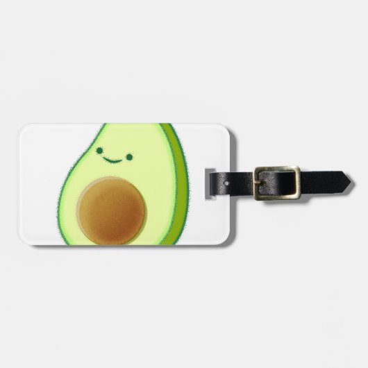 Niedlicher Avocado Zeichnend Gepäckanhänger (Vorderseite horizontal)