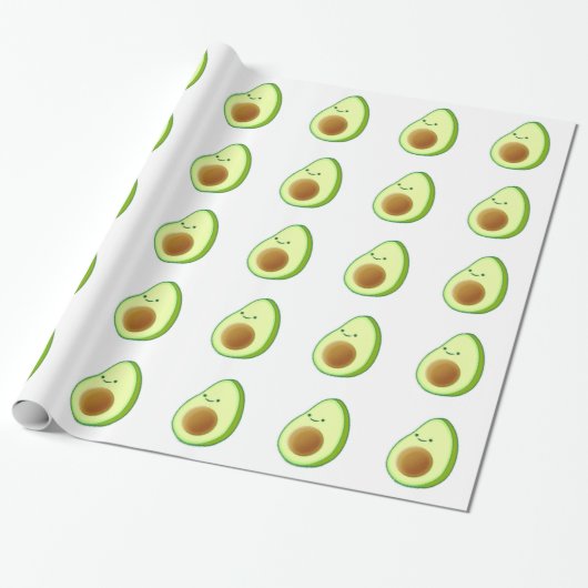 Niedlicher Avocado Zeichnend Geschenkpapier (Ungerollt)
