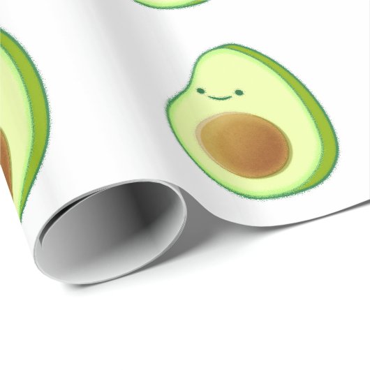 Niedlicher Avocado Zeichnend Geschenkpapier (Rolleneckpunkt)