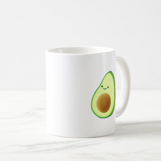 Niedlicher Avocado Zeichnend Kaffeetasse (VorderseiteRechts)