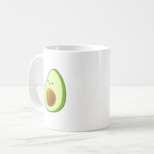 Niedlicher Avocado Zeichnend Kaffeetasse (Vorderseite Links)