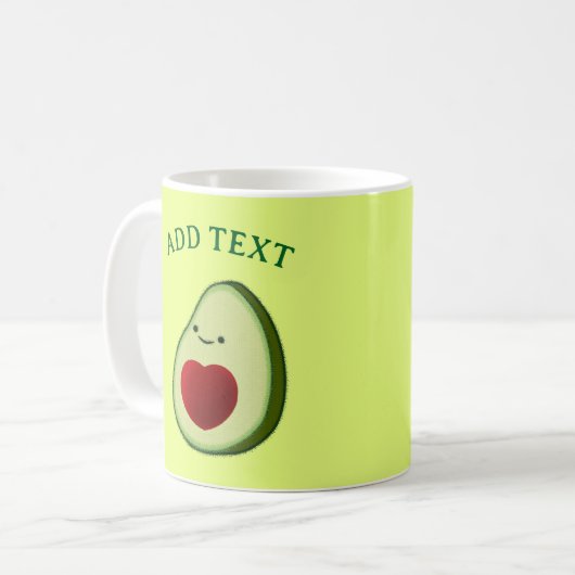 Niedlicher Avocado Zeichnend Kaffeetasse (Vorderseite Links)
