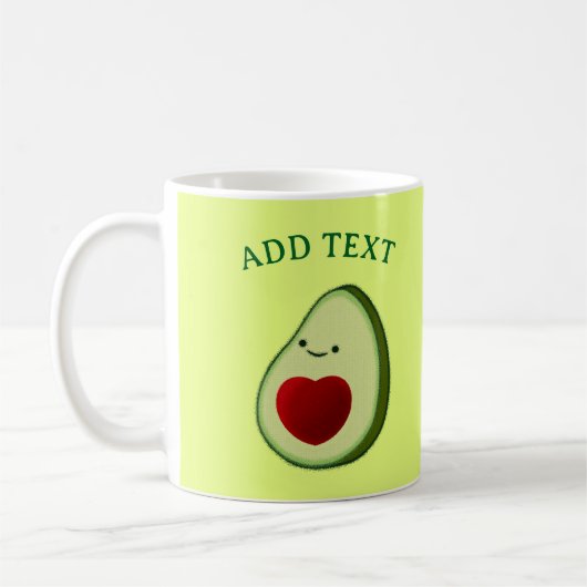 Niedlicher Avocado Zeichnend Kaffeetasse (Links)