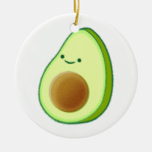 Niedlicher Avocado Zeichnend Keramikornament