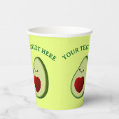 Niedlicher Avocado Zeichnend Pappbecher (Rechts)