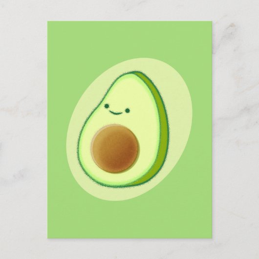 Niedlicher Avocado Zeichnend Postkarte (Vorderseite)