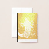 Niedlicher axolotaler Geburtstag Folienkarte (Rückseite mit Umschlag)