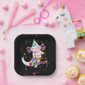 Niedlicher axolotaler Geburtstag Pappteller (Party)