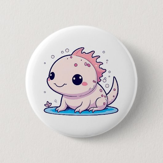 niedlicher axolotaler Philosoph Button (Vorderseite)