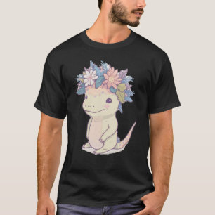 Niedlicher Axolotl Amphibien Blume Kronenwald Ani T-Shirt