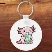 Niedlicher Axolotl & Bubble Tee Schlüsselanhänger (Vorderseite)
