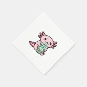 Niedlicher Axolotl & Bubble Tee Serviette (Ecke)