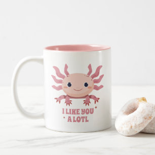 Niedlicher Axolotl Funny Pub Modernes Tierreich Zweifarbige Tasse