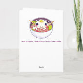 Niedlicher Axolotl Geburtstag + Farbseite innen Karte (Rückseite)