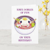 Niedlicher Axolotl Geburtstag + Farbseite innen Karte (Gelbe Blume)