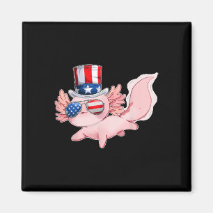 Niedlicher Axolotl Independence Day Magnet