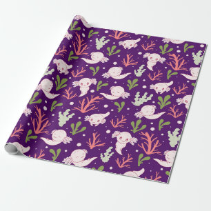 Niedlicher Axolotl Kawaii Adorable Unterwasser Geschenkpapier