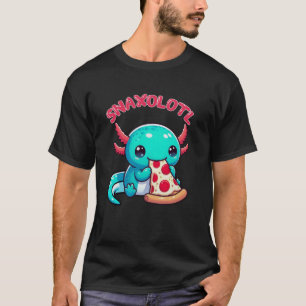 Niedlicher Axolotl Lover Snaxolotl Ess eine Pizza  T-Shirt