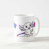 Niedlicher Axolotl mit Androgyne-Pride-Flag LGBTQ+ Kaffeetasse (VorderseiteRechts)