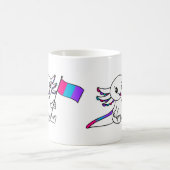 Niedlicher Axolotl mit Androgyne-Pride-Flag LGBTQ+ Kaffeetasse (Mittel)