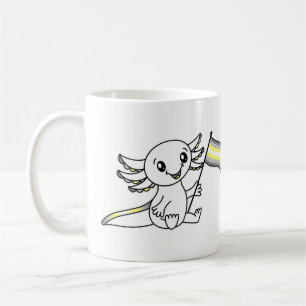Niedlicher Axolotl mit dem Flag LGBTQ+ für den Dem Kaffeetasse