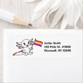 Niedlicher Axolotl mit lesbischem Flag LGBTQ++ (Insitu)