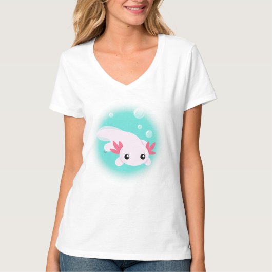 Niedlicher Axolotl-T - Shirt (Vorderseite)