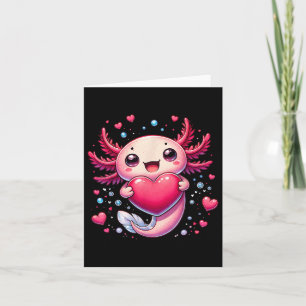Niedlicher Axolotl Valentinstag für Mädchen Kinder Karte