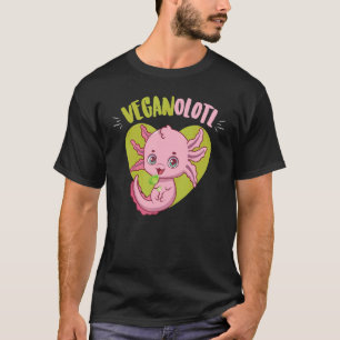 Niedlicher Axolotl Veganer Diät Veganolotl   Pflan T-Shirt