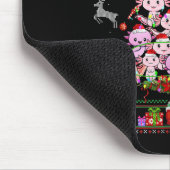 Niedlicher Axolotl Weihnachtsbaum Ugly Sweater Kin Mousepad (Ecke)