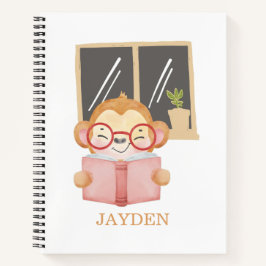 Niedlicher Baby Affe Buchnacht Kinder Notizblock
