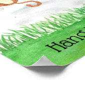 Niedlicher Baby-Affe kommt hinein Kinderzimmer Poster (Ecke)