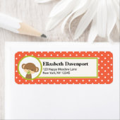 Niedlicher Baby-Affe mit Schnuller auf Polka Dots (Insitu)