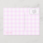 Niedlicher Baby-Ankündigung Rosa Kawaii Panda Bär Ankündigungspostkarte (Rückseite)