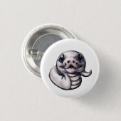 Niedlicher Baby-Ball-Pythonschlange-Knopf Button (Vorne & Hinten)