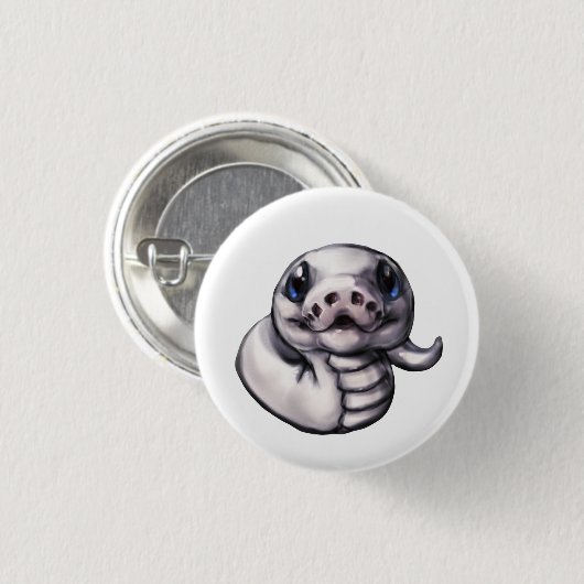 Niedlicher Baby-Ball-Pythonschlange-Knopf Button (Vorne & Hinten)