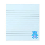 Niedlicher Baby-Bär in Blue Custom Notizblock (Vorderseite)