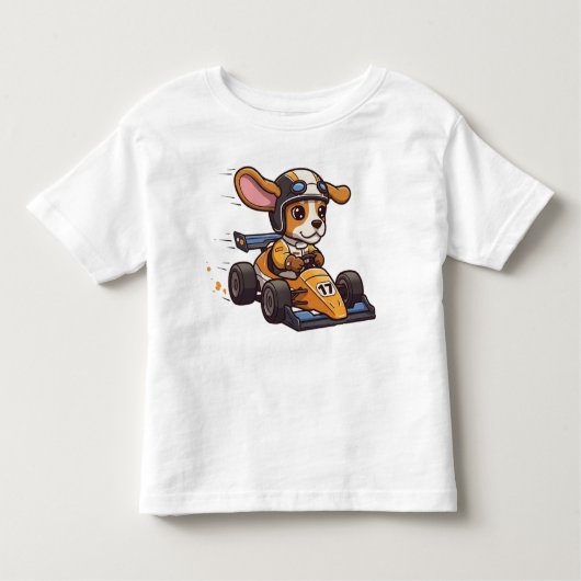 Niedlicher Baby Beagle Rennfahrer Kleinkind T-shirt (Vorderseite)