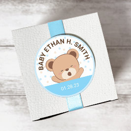 Niedlicher Baby Bear Baby Shower Sticker (Pink)