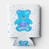 Niedlicher Baby-Bear in blauem, benutzerdefinierte Dosenkühler (Rückseite)