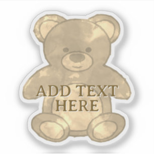 Niedlicher Baby-Bear-Text Aufkleber