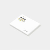 Niedlicher Baby Bird 3 Chickadee auf Baumzweig Post-it Klebezettel (angewinkelt)