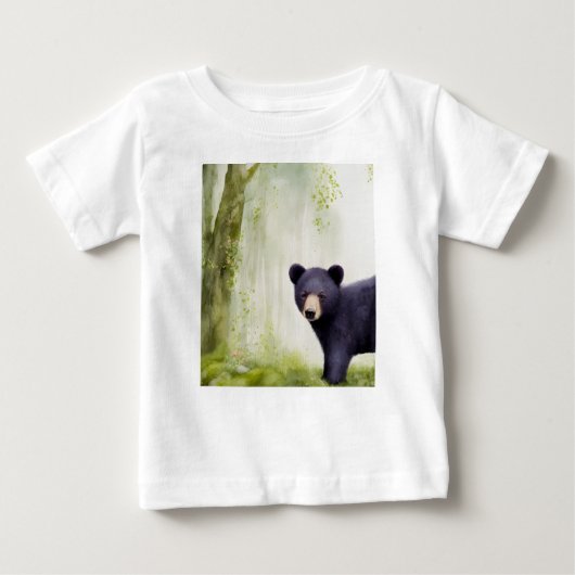 Niedlicher Baby Black Bear Cub T - Shirt für Kinde (Vorderseite)