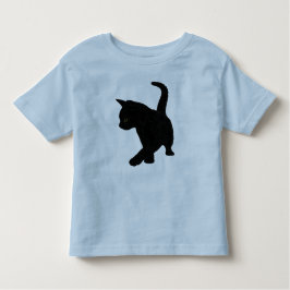 Niedlicher Baby Black Cat Silhouette Schwanz hoch  Kleinkind T-shirt