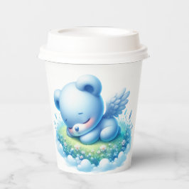 NIEDLICHER BABY-BLAUE-BLAUE-SCHLAF AUF GRASS PAPPBECHER